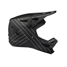 profile view of 100% STATUS Youth Helmet - Black