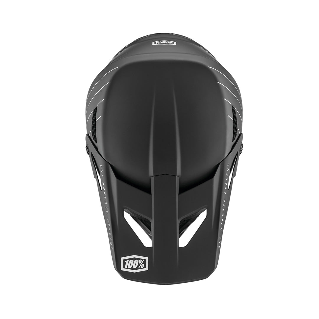 top view of 100% STATUS Youth Helmet - Black
