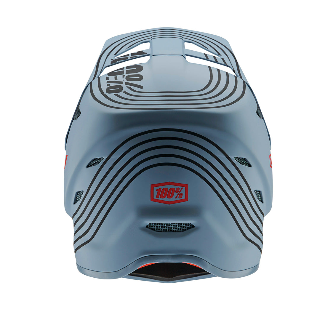 back view of 100% STATUS Helmet - Caltec/Gray
