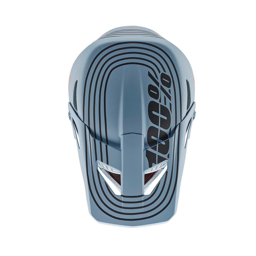 top view of 100% STATUS Helmet - Caltec/Gray