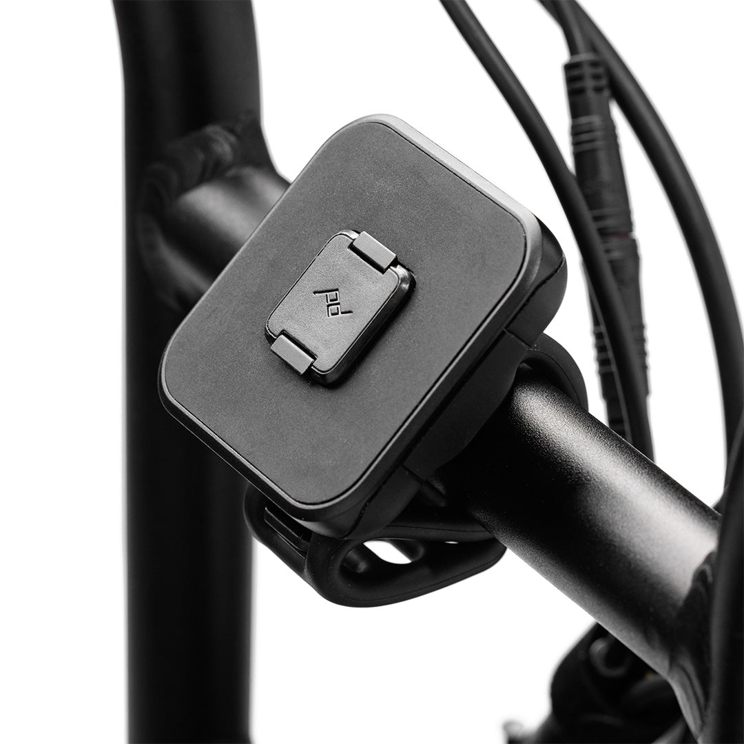 Peak Design Universal Bar Mount being used on a handlebar